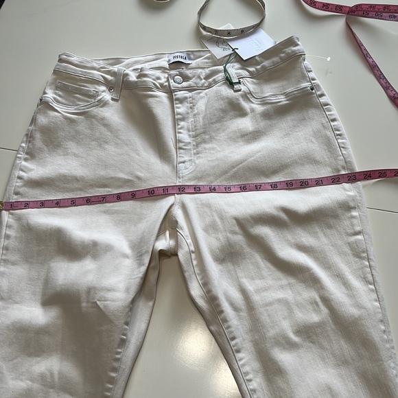 Pistola Women’s High Waist Stretch Ankle Jeans Ecru Size 18W - Picture 9 of 11